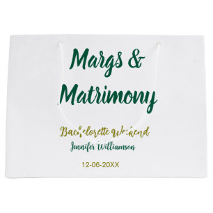 Sacola Para Presentes Grande Margs e matrimônio adicionar nome data despedida d