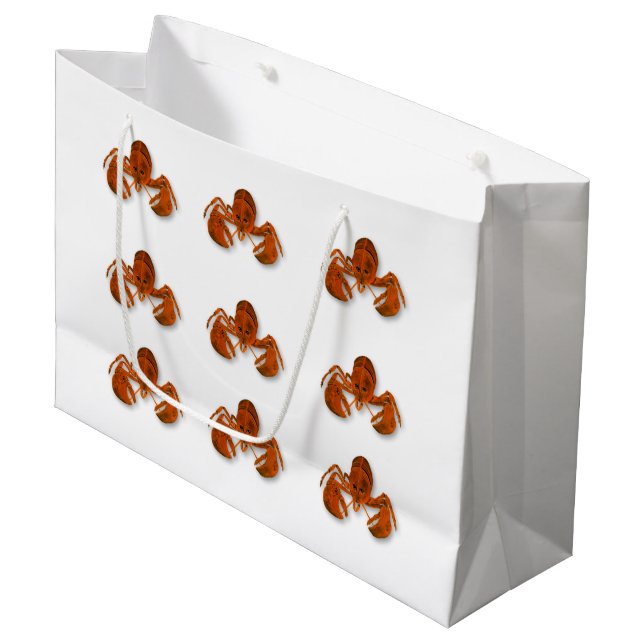 Sacola Para Presentes Grande Maritime Lobster (Frente inclinada)