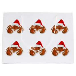 Sacola Para Presentes Grande Maritime Santa Claus Lobster