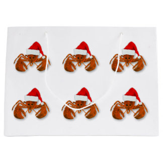 Sacola Para Presentes Grande Maritime Santa Claus Lobster
