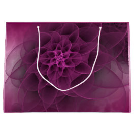 Sacola Para Presentes Grande Mármore fúcsia romance doce