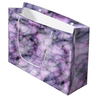 Sacola Para Presentes Grande Mármore Roxo