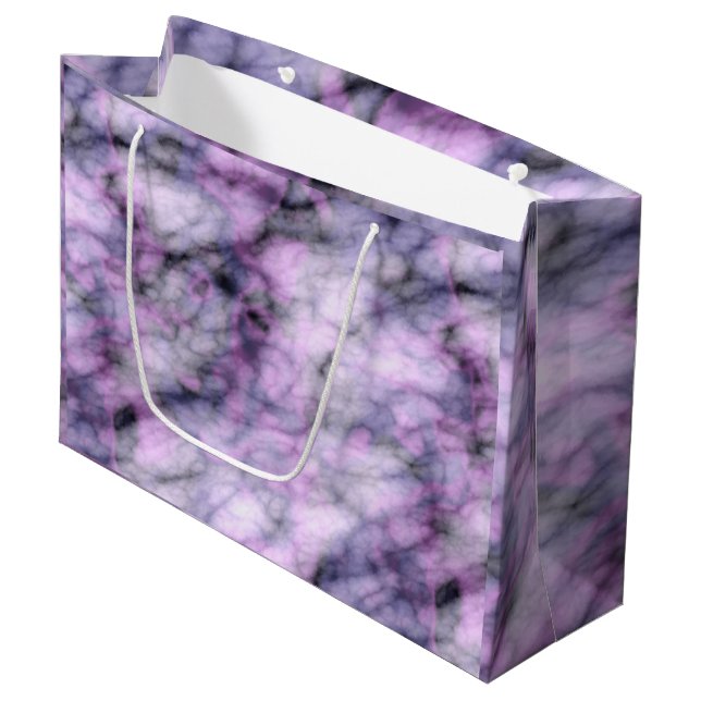 Sacola Para Presentes Grande Mármore Roxo (Frente inclinada)