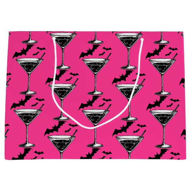 Sacola Para Presentes Grande Martini Bats (Frente)