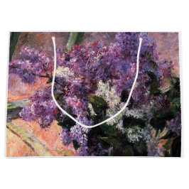 Sacola Para Presentes Grande Mary Cassatt - Lilases em uma janela