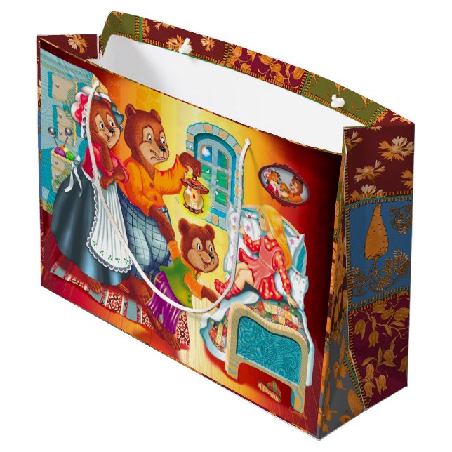 Sacola Para Presentes Grande Masha e 3 ursos (Verso inclinado)