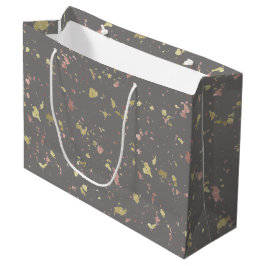 Sacola Para Presentes Grande Matar as Cinzas Douradas e Rosa Douradas dos Floco