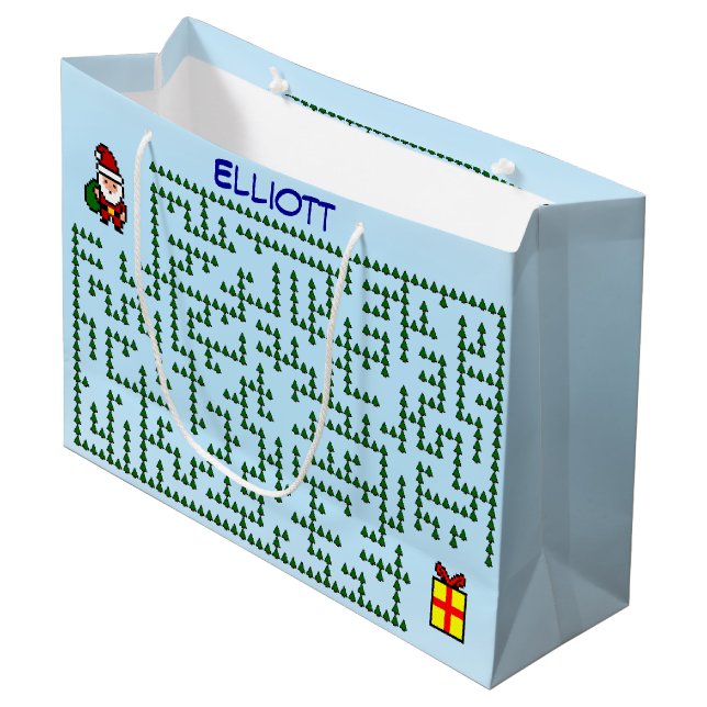 Sacola Para Presentes Grande Maze Natal Gift Bag (Frente inclinada)