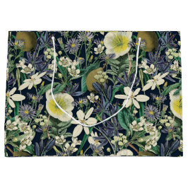 Sacola Para Presentes Grande Meia-noite Floral Vintage Boift Bag