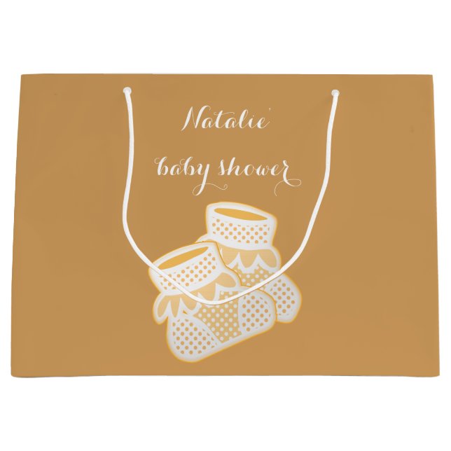 Sacola Para Presentes Grande meias do bebê - girassol (Frente)