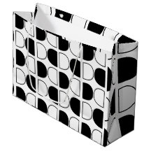 Meio Círculo Preto e Branco Geométrico