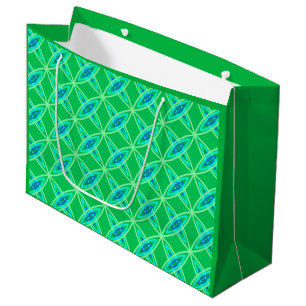 Sacola Para Presentes Grande Meio século Atômica moderno - Jade Green