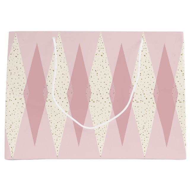 Sacola Para Presentes Grande Meio século Estilo Rosa Moderno Gargyle Sag Gift (Frente)