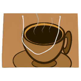 Sacola Para Presentes Grande Meio século Moderno Café Marrom