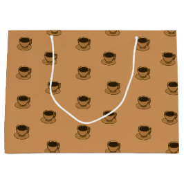 Sacola Para Presentes Grande Meio século Moderno Café Marrom