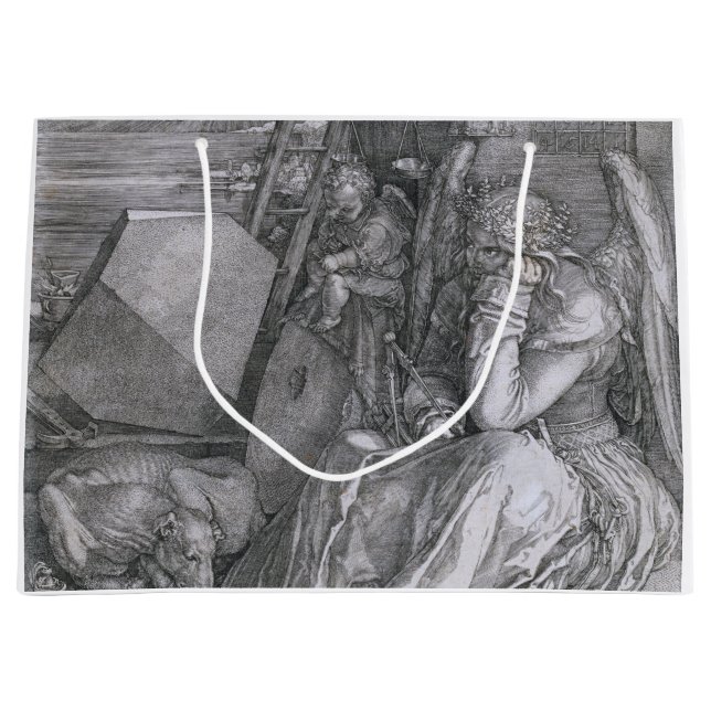 Sacola Para Presentes Grande Melancholia, Albrecht Durer (Frente)