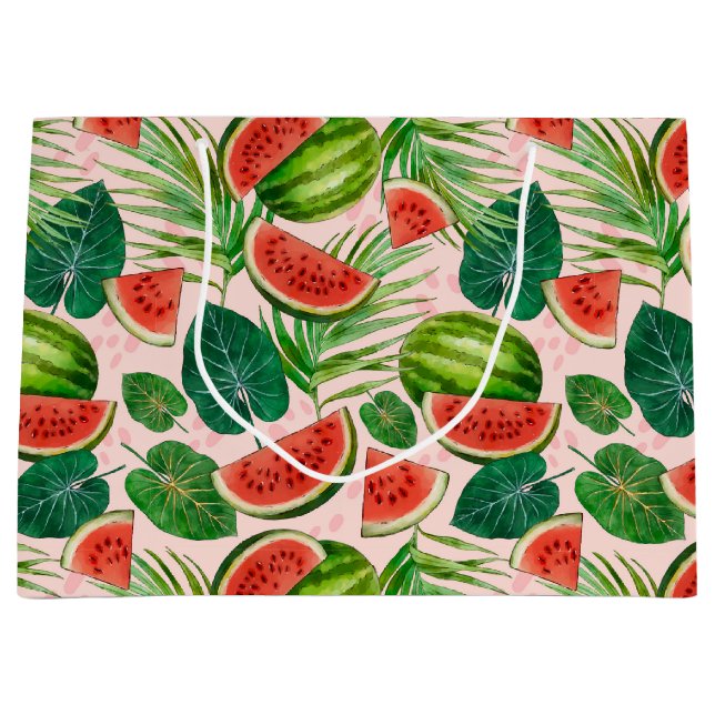 Sacola Para Presentes Grande Melancia fresca (Frente)