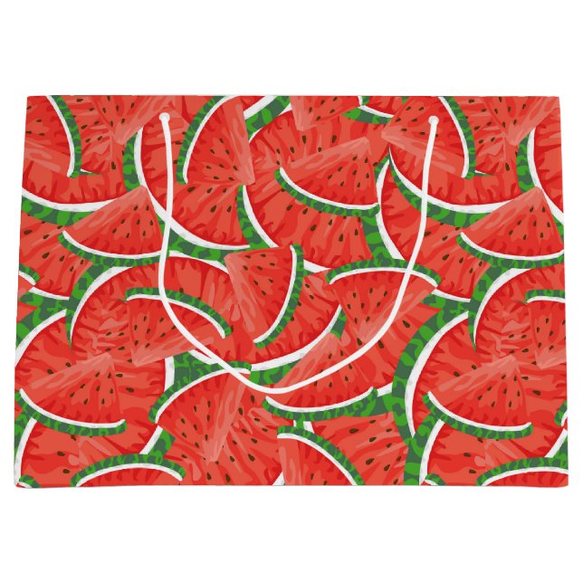 Sacola Para Presentes Grande Melancia fresca (Frente)