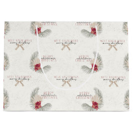 Sacola Para Presentes Grande Mele Kalikimaka, Natal do Estilo Havaiano