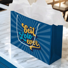 Sacola Para Presentes Grande Melhor Dia de os pais Lolo Ever