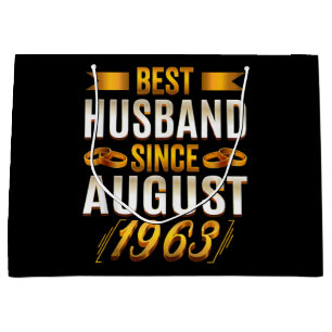 Sacola Para Presentes Grande Melhor marido desde agosto de 1963 57. º anivers