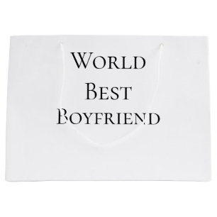 Sacola Para Presentes Grande Melhor namorado marido do mundo dia dos namorados