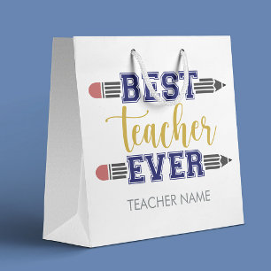 Sacola Para Presentes Grande Melhor Professora Personalizada De Todos Os tempos