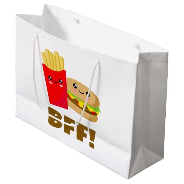 Sacola Para Presentes Grande Melhores Amigos para Sempre (Frente inclinada)