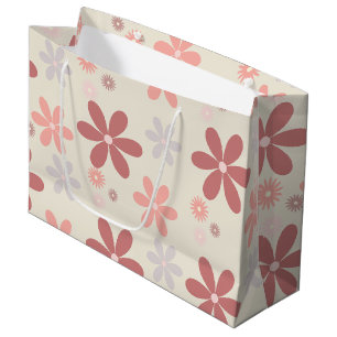 Sacola Para Presentes Grande menina brilhante rosa-rosa