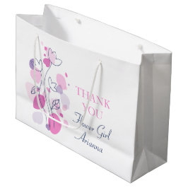 Sacola Para Presentes Grande Menina de flores de casamento de Confetti favorita