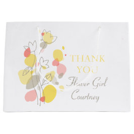 Sacola Para Presentes Grande Menina de flores de casamento de Confetti favorita