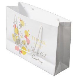 Sacola Para Presentes Grande Menina de flores de casamento de Confetti favorita