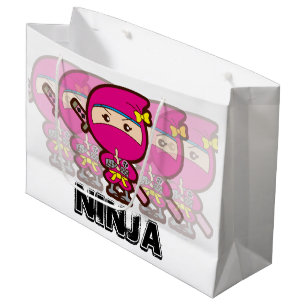 Sacola Para Presentes Grande Menina Ninja