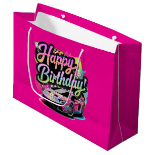 Sacola Para Presentes Grande Meninas bonitas Feliz Festa de Aniversário