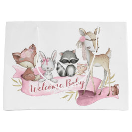 Sacola Para Presentes Grande Meninas doce criatura da floresta Bebê Menina