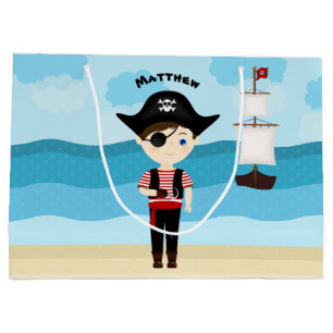Sacola Para Presentes Grande Menino do pirata