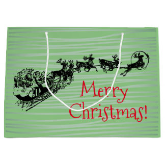 Sacola Para Presentes Grande Merry Christmas Gift Bag