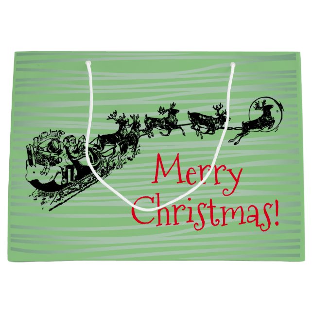 Sacola Para Presentes Grande Merry Christmas Gift Bag (Frente)