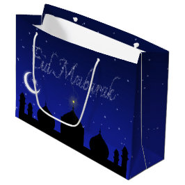Sacola Para Presentes Grande Mesquita das estrelas noturnas de Eid Mubarak