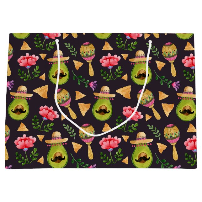 Sacola Para Presentes Grande Mexicano Spicy Fiesta Gift Bag (Frente)