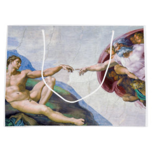 Sacola Para Presentes Grande Michelangelo - Criação de Adão Isolado