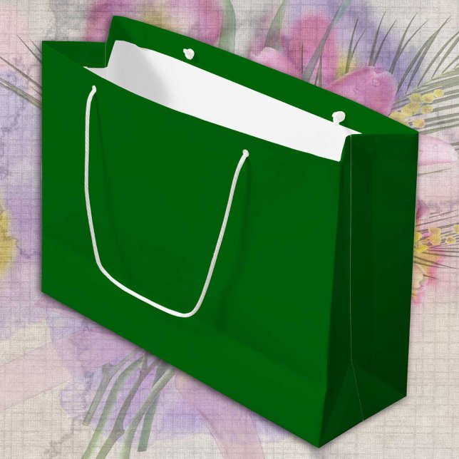 Sacola Para Presentes Grande Mineração sólida do pinheiro verde fresco (Criador carregado)