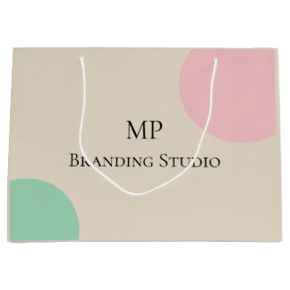 Sacola Para Presentes Grande Minimalist Pastel Branding Design