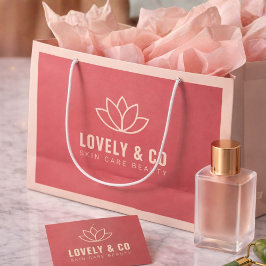 Sacola Para Presentes Grande Minimalista Rosa Empoeirada e Saco de Presente de