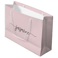 Minimalista Simples Rosa Bege Monograma Feminino S