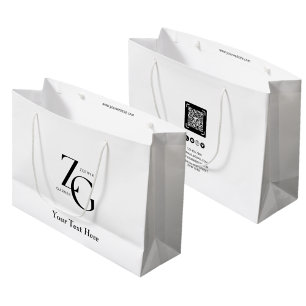 Sacola Para Presentes Grande Mínimo de logotipo personalizado de negócios de te