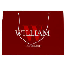 Mínimo Vermelho Moderno e Miniaplicativo Monograma