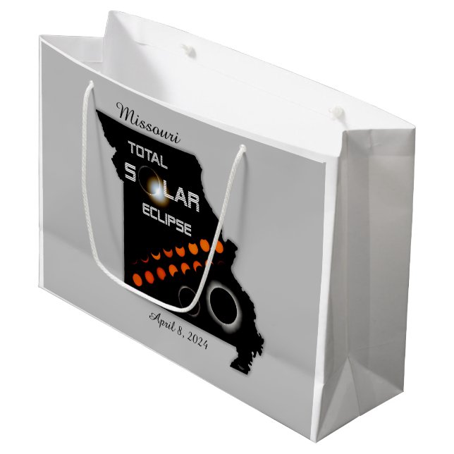 Sacola Para Presentes Grande Missouri Solar Eclipse Large Gift Bag (Frente inclinada)