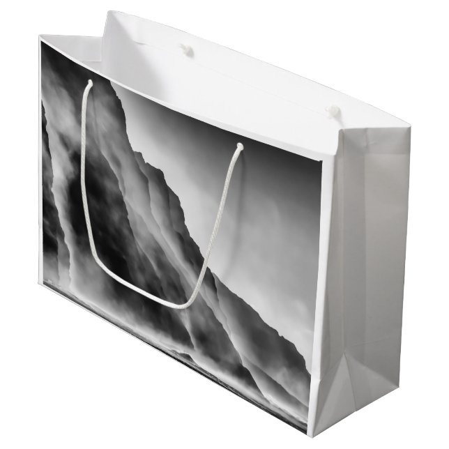 Sacola Para Presentes Grande Mist nas rochas (Frente inclinada)