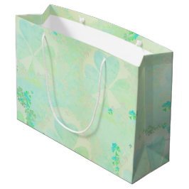 Sacola Para Presentes Grande Misty Shamrocks Large